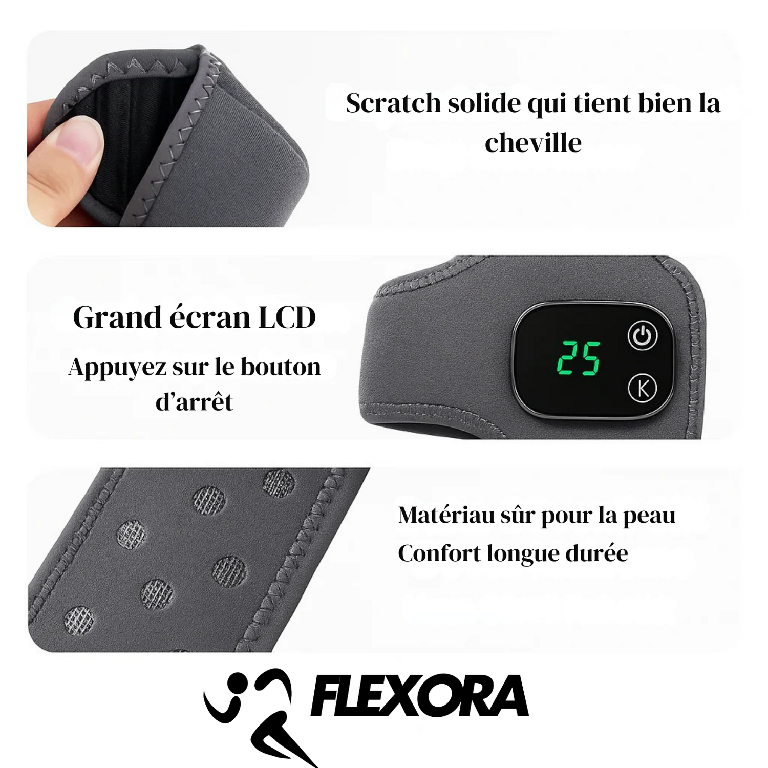 Flexora ThermoStim – Appareil 3-en-1 Conçu pour les pieds sensibles